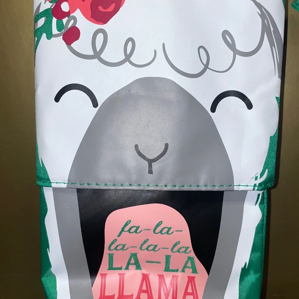 Thirty-One Fa La La‎ Llama Hide & Peek Holiday Christmas Pouch